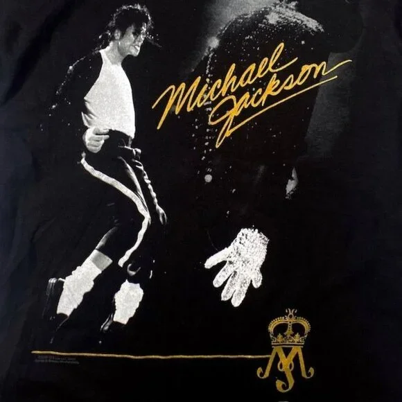 NWOT Michael Jackson Moonwalk Billie Jean Tee Shirt Black, Size Small - Picture 2 of 3